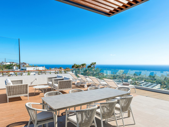 Terrace and view - 3 bedroom luxury duplex near Costa Adeje, Top Floor - Abama Resort